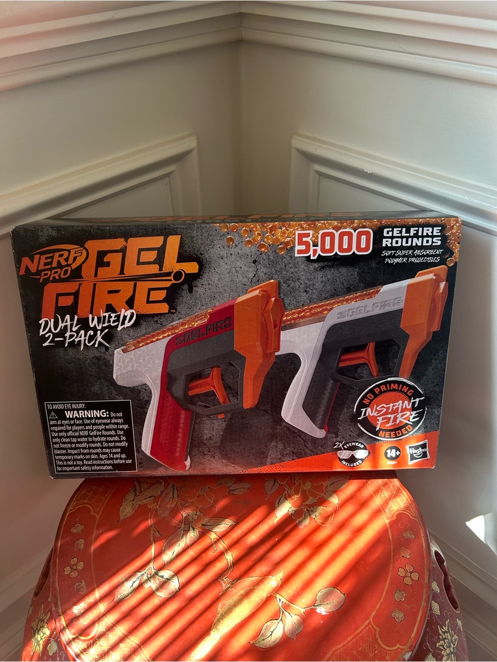 Nerf Pro Gel Fire Dual Wield 2-Pack Blasters — Orange, White, Black